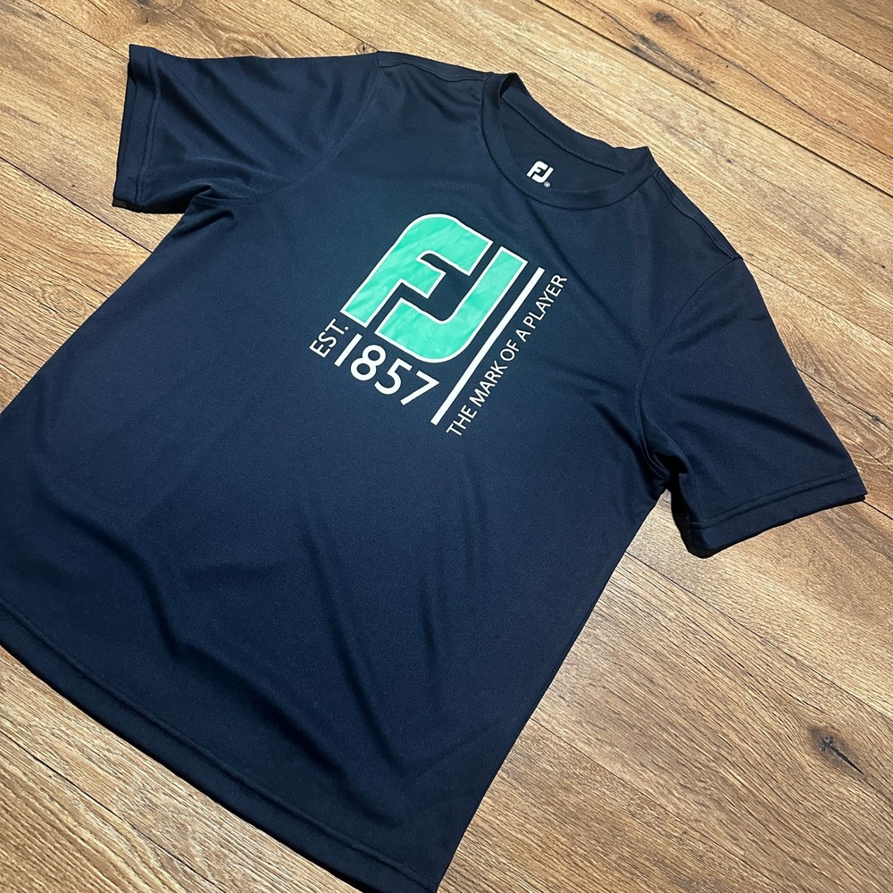 FootJoy Navy Blue Graphic Performance T-Shirt Mens Medium